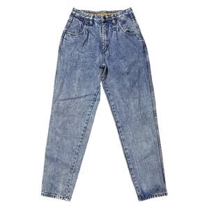 Vintage Limited Jeans Acid Wash Pleated Front Tapered Legs 8